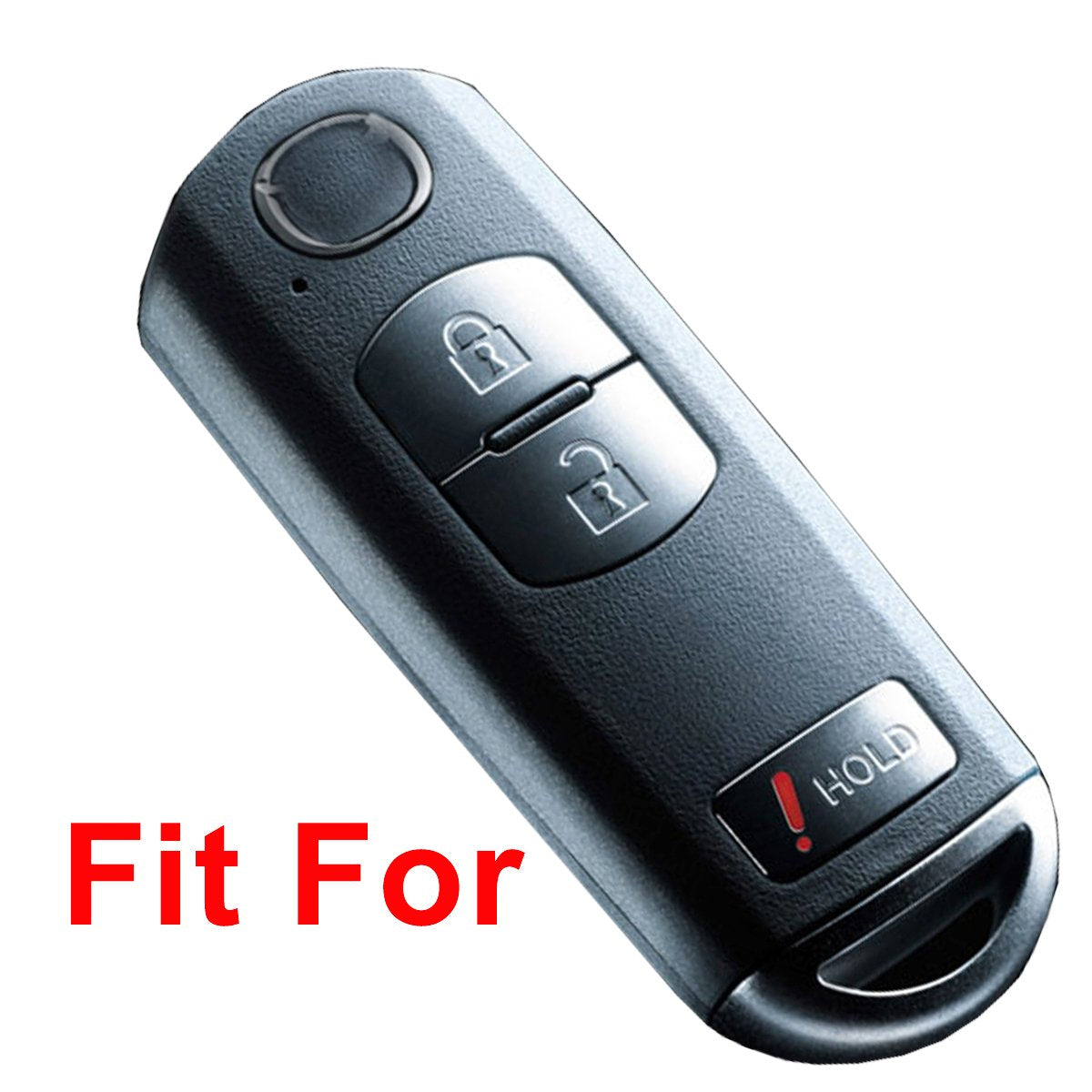 Alegender Black Rubber Car Key Fob Cover Case Remote Holder For Mazda 3 Cx3 Cx5 Cx7 Cx9 Speed3 3 Buttons Smart Keyless Entry Remote